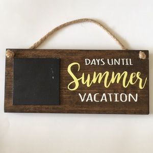 Days Until Summer Vacation wooden block